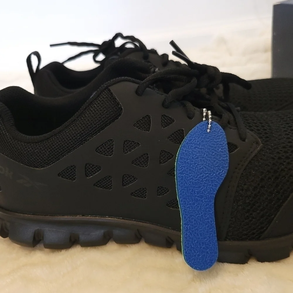 NWT Reebok Womens Sublite Cushion Athletic Work Shoe Black Size 9.5W